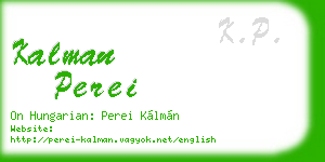 kalman perei business card